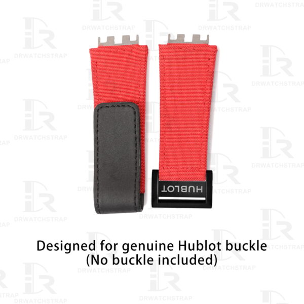 Buy Custom Hublot Big Bang-E 440 Red canvas Velcro straps Replacement watch strap (1)