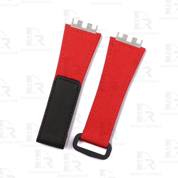 Buy Custom Hublot Big Bang-E 440 canvas Velcro Red straps Handmade watchbands (2)