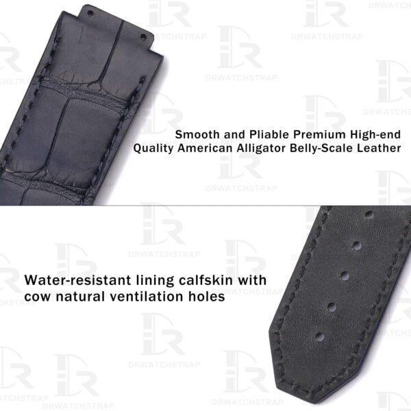 Buy Custom Hublot big bang unico strap Dark Blue leather quick release watchband one click watchband (1)