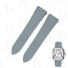 Buy Fluoro-Elastomer (FKM) Cartier Santos rubber straps 21mm Grey watchbands Replacement watch strap (2)