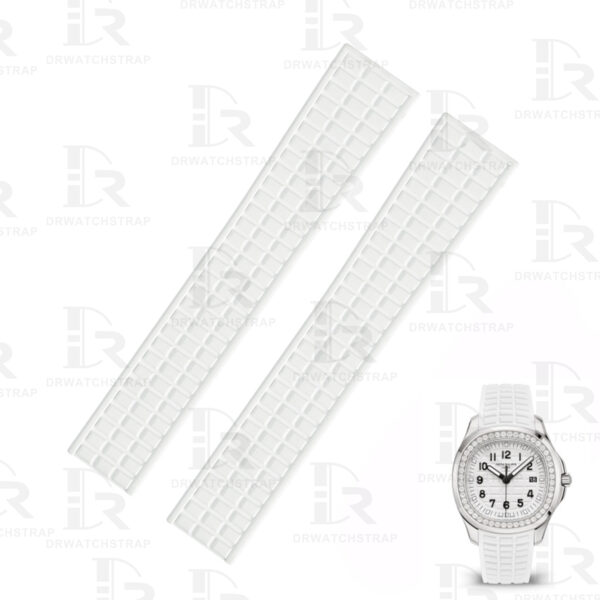 Buy Patek Philippe Aquanaut 5069 5067 5068 5072 19mm Lady's White rubber watch strap replacement watch band