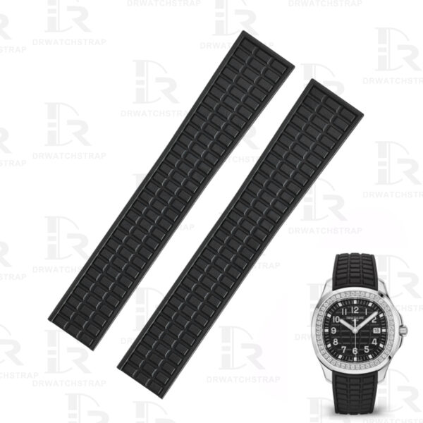 Buy replacement Patek Philippe Aquanaut 5069 5067 5068 5072 19mm Lady's Black rubber watch strap (2)