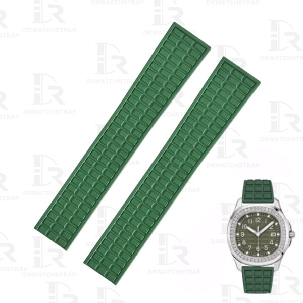 Buy replacement Patek Philippe Aquanaut 5069 5067 5068 5072 19mm Lady's Green rubber watch strap