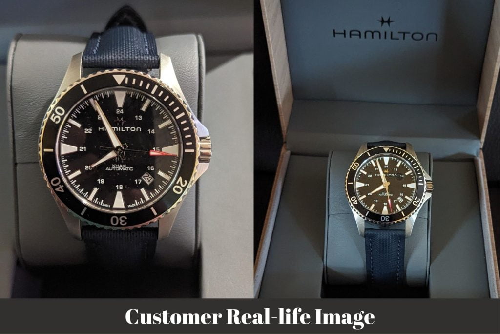 Hamilton Khaki Blue Watch band blue canvas fabric nylon sailcloth strap