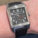 jlc jaeger lecoultre Custom black alligator leather watch band strap replacement for sale (1)