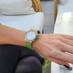 Custom green nylon velcro watch band for Hublot Big Bang 441