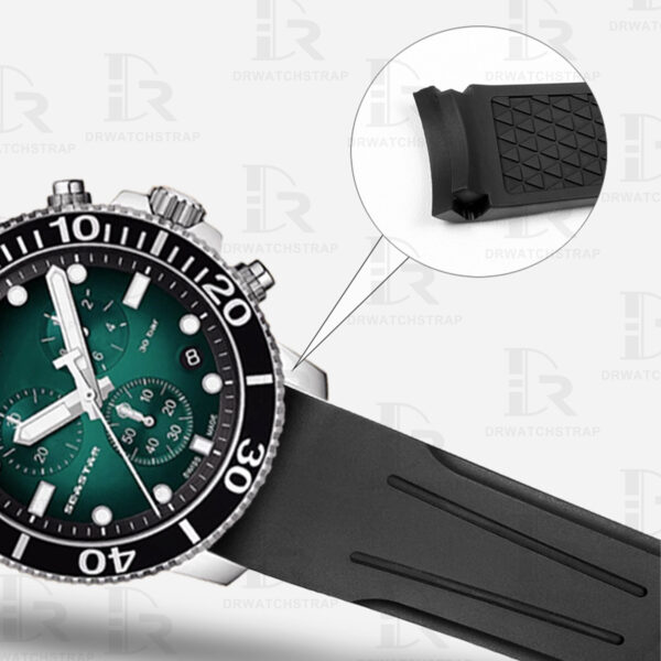 Replacement Silicone Rolex Black rubber Curved End Link watch band toughness double 18mm 20mm 21mm 22mm 24mm waterproof for men women watchbands