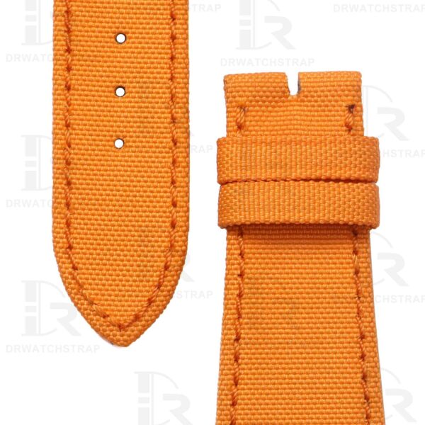 Buy Custom patek philippe Nautilus 5711 Orange Canvas Nylon leather strap 21mm 25mm replacement watch bands (2)
