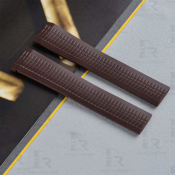Buy Replacement Patek philippe aquanaut 5164 5167 5968 21mm men's Coffee rubber watch strap