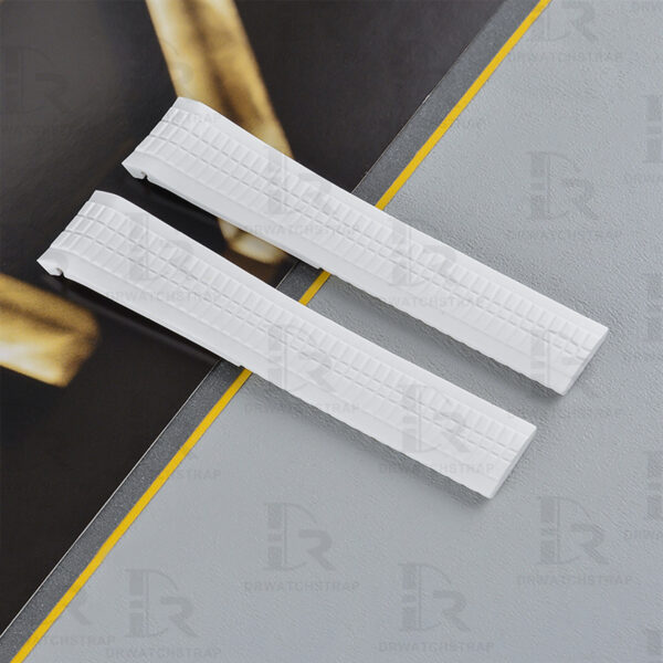 Buy Replacement Patek philippe aquanaut 5164 5167 5968 21mm men's White rubber watch strap