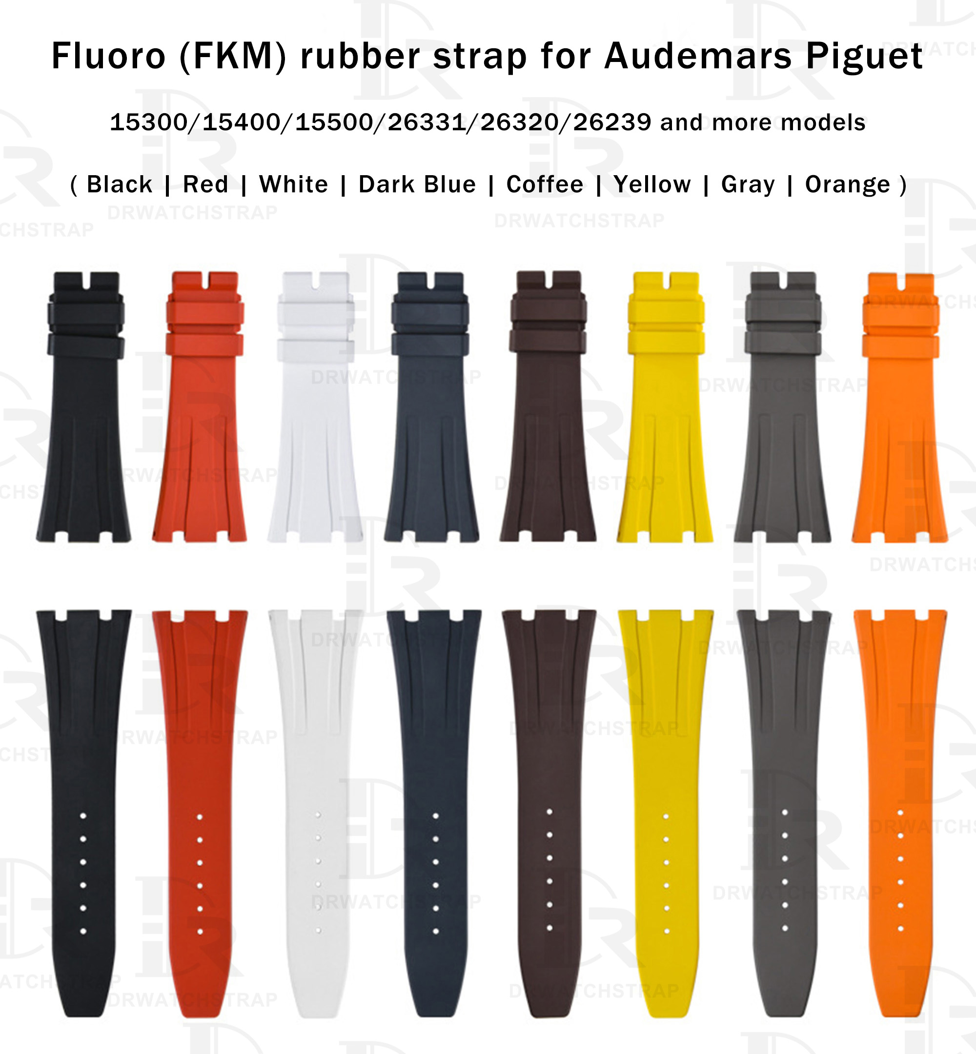 Buy Replacement audemars piguet royal oak offshore ap watch rubber clad strap 15202 15450st 15300 15400st 15500st 26331 26320 26239 for sale price band