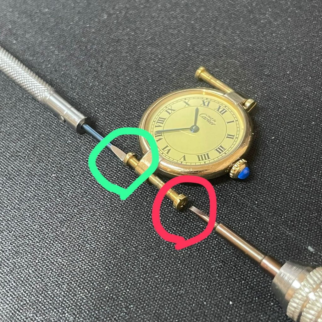 Cartier Must de Vendome watch How to replace change watch band (1)