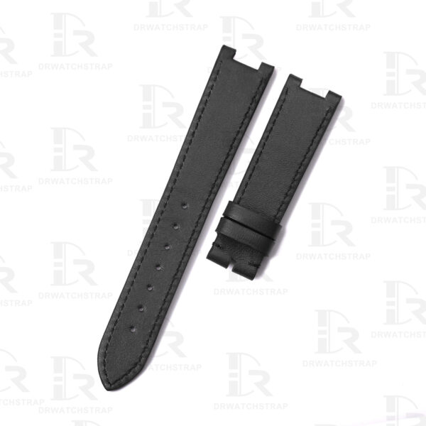 Custom Black Calfskin leather strap Van Cleef & Arp els la Collection Moonphase 35001 ladies 18mm replacement watchbands Custom Black Calfskin leather strap Van Cleef & Arp els la Collection Moonphase 35001 ladies 18mm replacement watchbands