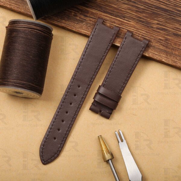 Custom Brown Calfskin leather strap Van Cleef & Arp els la Collection Moonphase 35001 ladies 18mm replacement watch straps (1) Custom Brown Calfskin leather strap Van Cleef & Arp els la Collection Moonphase 35001 ladies 18mm replacement watch straps (1)