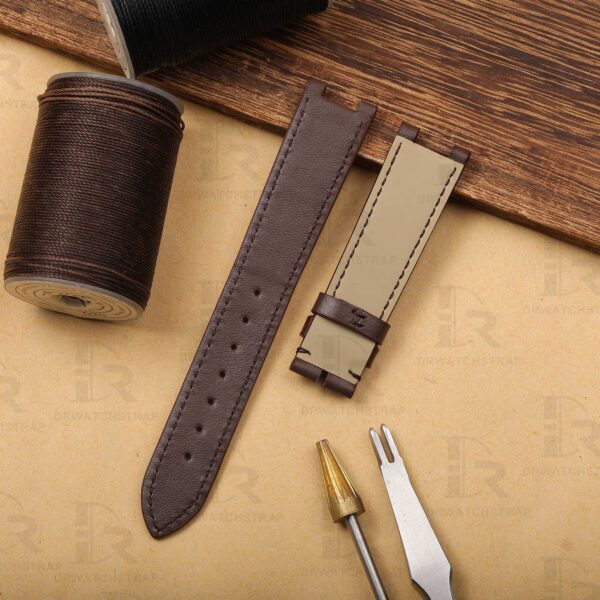 Custom Brown Calfskin leather strap Van Cleef & Arp els la Collection Moonphase 35001 ladies 18mm replacement watchbands (1) Custom Brown Calfskin leather strap Van Cleef & Arp els la Collection Moonphase 35001 ladies 18mm replacement watchbands (1)