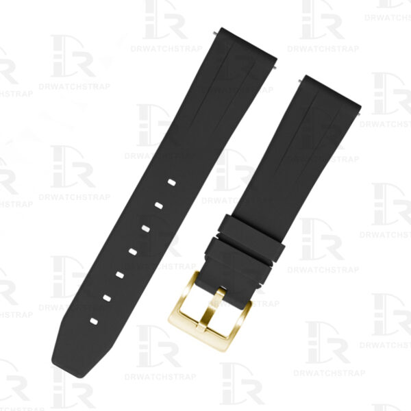 Quick release FKM rubber watch strap 18mm 19mm 20mm 21mm 22mm 23mm 24mm Black watchband