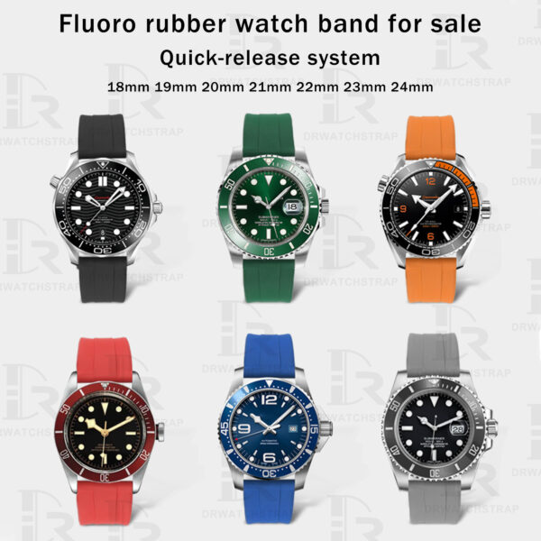 Quick release FKM rubber watch strap 18mm 19mm 20mm 21mm 22mm 23mm 24mm Dark Blue watch straps (2) Quick release FKM rubber watch strap 18mm 19mm 20mm 21mm 22mm 23mm 24mm Dark Blue watch straps (2)