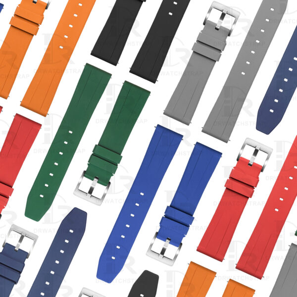 Quick release FKM rubber watch strap 18mm 19mm 20mm 21mm 22mm 23mm 24mm Dark Blue watch straps (3)