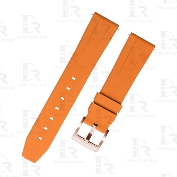 Quick release FKM rubber watch strap 18mm 19mm 20mm 21mm 22mm 23mm 24mm Orange watchbands