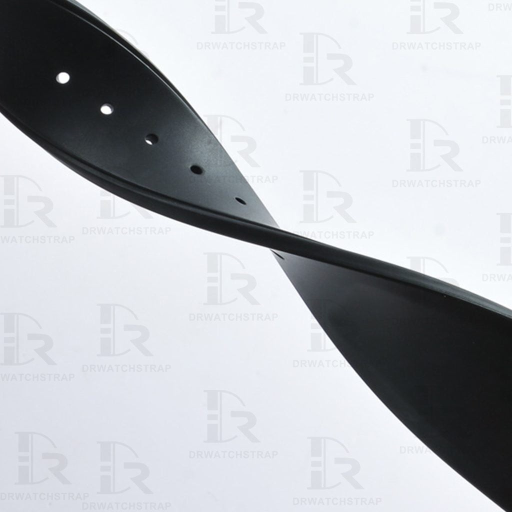 Replacement Rubber watch band 25mm patek philippe nautilus Black rubber strap (3)
