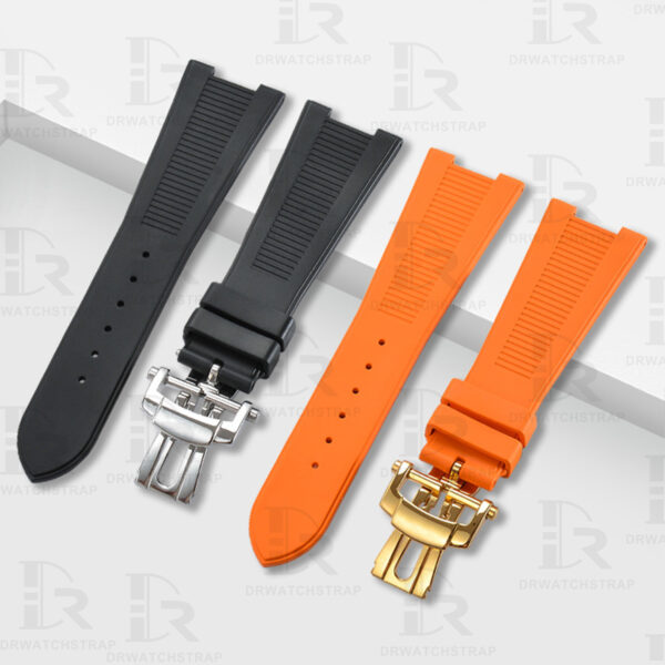 Replacement Rubber watch bands 25mm patek philippe nautilus Black rubber strap (1)