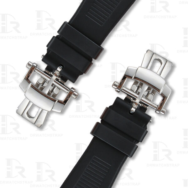Replacement Rubber watch bands 25mm patek philippe nautilus Black rubber strap (3)