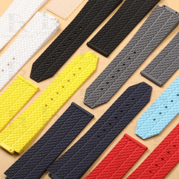 Black Orange White Grey Blue Red Yellow Green silicone replacement watch bands 12 25 80 for hublot big bang rubber strap for sale