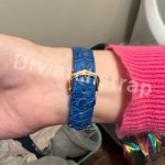 Cartier Tank Must 23mm Green Alligator leather strap watch band for sale (5)