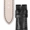 Custom black alligator leather watch band for VACHERON CONSTANTIN Malte strap