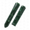 Custom Dark green Alligator leather watch strap Replacement for Cartier ballon bleu