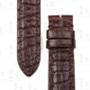 Handmade Custom Vintage Cartier Vendome straps Dark Brown Round scale American Alligator watchband (1) Handmade Custom Vintage Cartier Vendome straps Dark Brown Round scale American Alligator watchband (1)