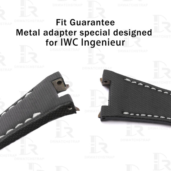 Handmade IWC Ingenieur IW322703 Canvas Nylon watchbands 3227 3239 IW378401 IW378404 IW323601 28mm 29mm 32mm Mission Earth Replacement Black Canvas Nylon strap (2)