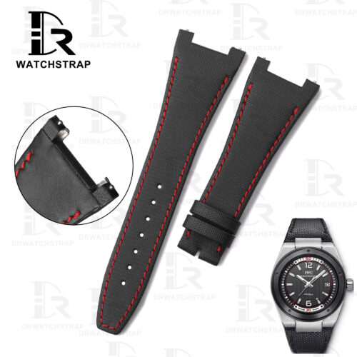 Buy Custom Black Canvas Nylon Straps IWC ingenieur Zinedine Zidane replacement strap (1)