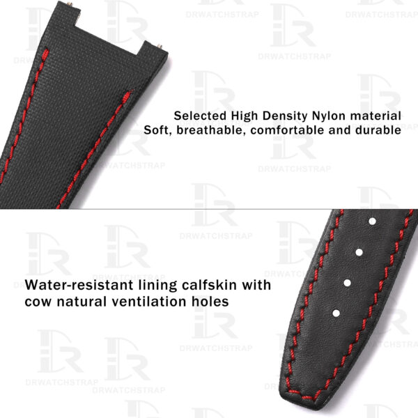 Buy Custom Black Canvas Nylon Straps IWC ingenieur Zinedine Zidane replacement strap (3)