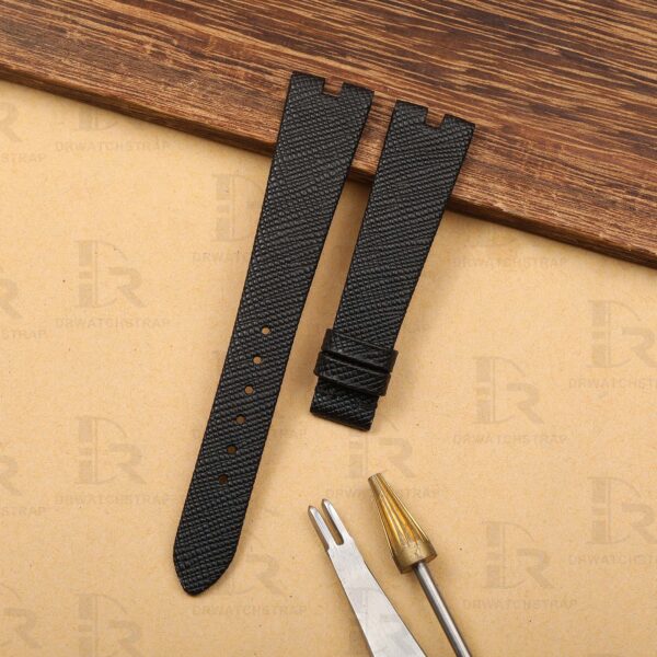 Buy Custom Bvlgari B zero1 leather watch straps Black calfskin leather handcrafted watch strap for sale