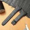 Buy Handmade Custom Black Alligator leather watch band IWC big ingenieur strap Replacement watchbands (1)