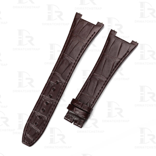 Buy Handmade Custom Dark Brown Alligator leather watch band IWC big ingenieur strap Replacement watch strap