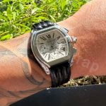 Custom replacement purple alligator leather watch band strap for Cartier Ballon Bleu de Cartier (1)