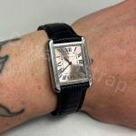 Cartier Roadster red alligator leather strap replacement watch band for sale (2)