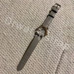 Buy Black leather watch strap for Chopard Mille Milgia watch - Black Leather watch band blue stitching with 3 holes