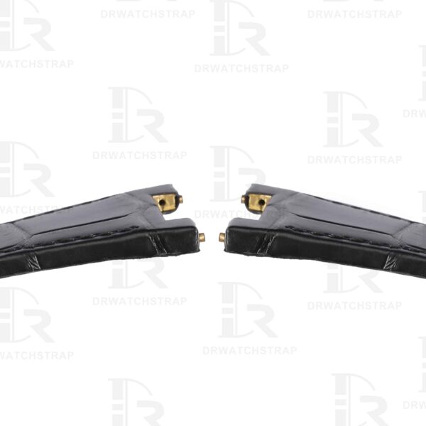 Custom Handmade Black Alligator leather watch band IWC big ingenieur strap Replacement watchband