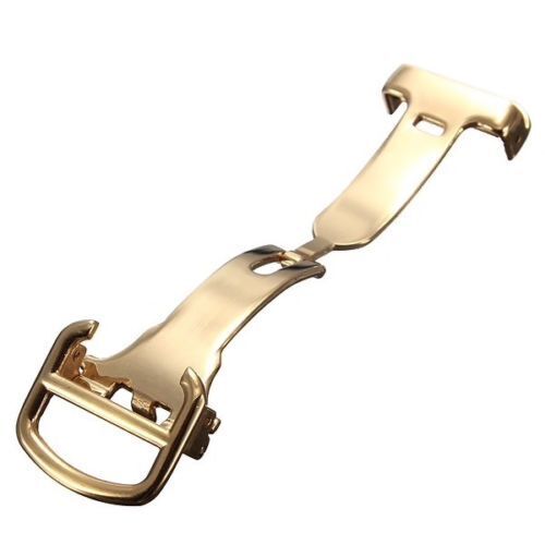 yellow gold buckle for Cartier watch double folded deployment clasp