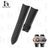 Buy Curved End custom Black Epsom leather watch band for Audemars Piguet Millenary Handmade ap leather strap for sale (1)
