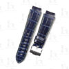 Buy Custom Alligator Blue leather strap for Rolex Deepsea leather watchband handmade straps for sale (1)
