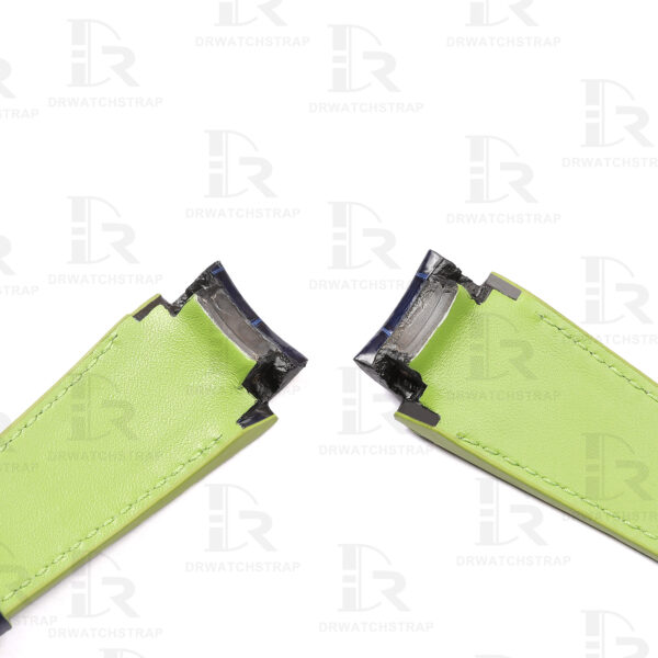 Buy Custom Alligator Blue leather strap for Rolex Deepsea leather watchband handmade straps for sale (3)