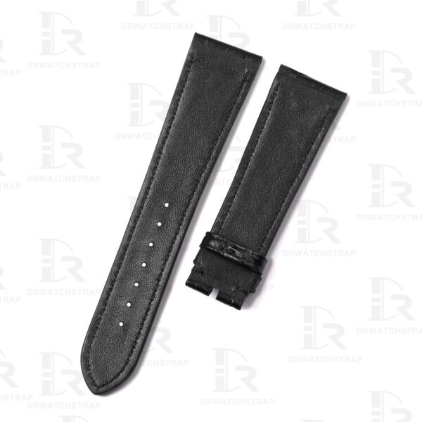 Buy Custom Black alligator leather strap Zenith el primero watch band Handmade for sale watchband (1)