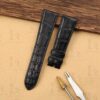 Buy Custom Black alligator leather strap Zenith el primero watch band Handmade for sale watchbands (1)