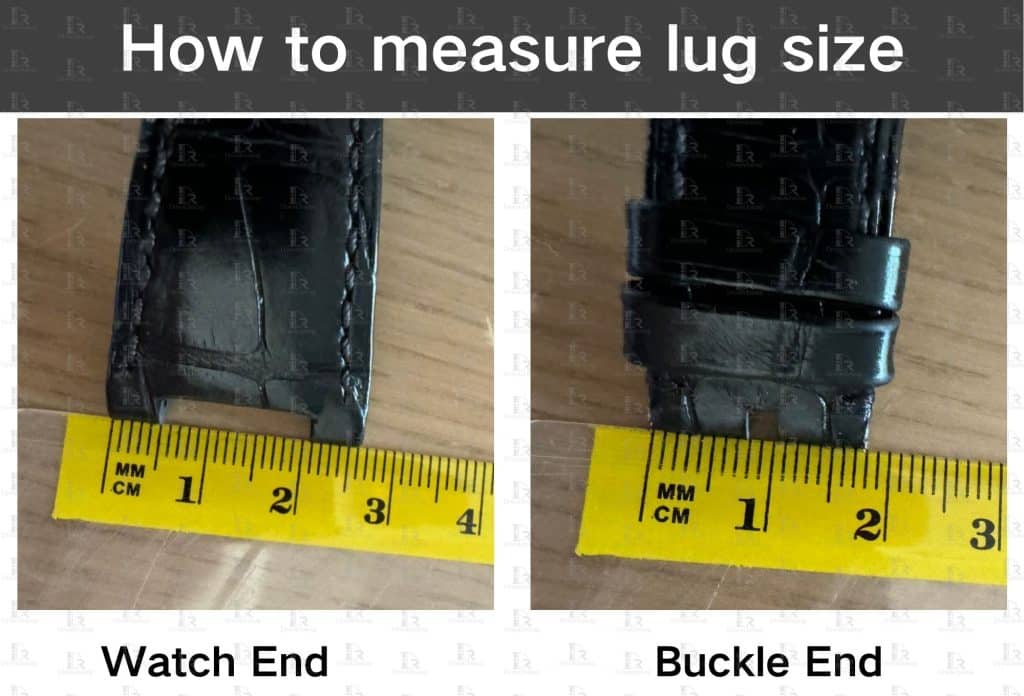 How to measure watch band lug size for GP Girard Perregaux Laureato 81010 Chronograph 38mm 42mm watch strap 