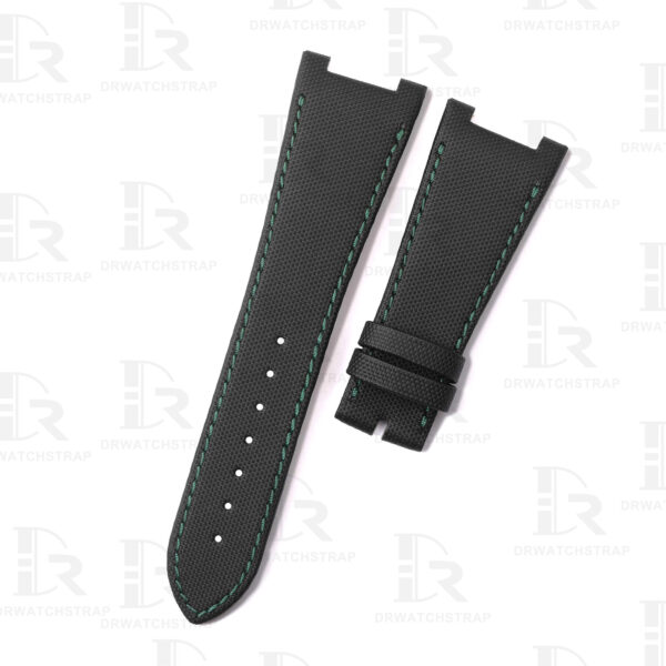 Handmade Black Canvas watch bands for Girard Perregaux Laureato watch straps replacement GP 81005 for sale (1)