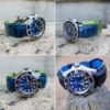 Rolex Deepsea Deep Sea Dweller Seadweller D Blue alligator leather watch band strap